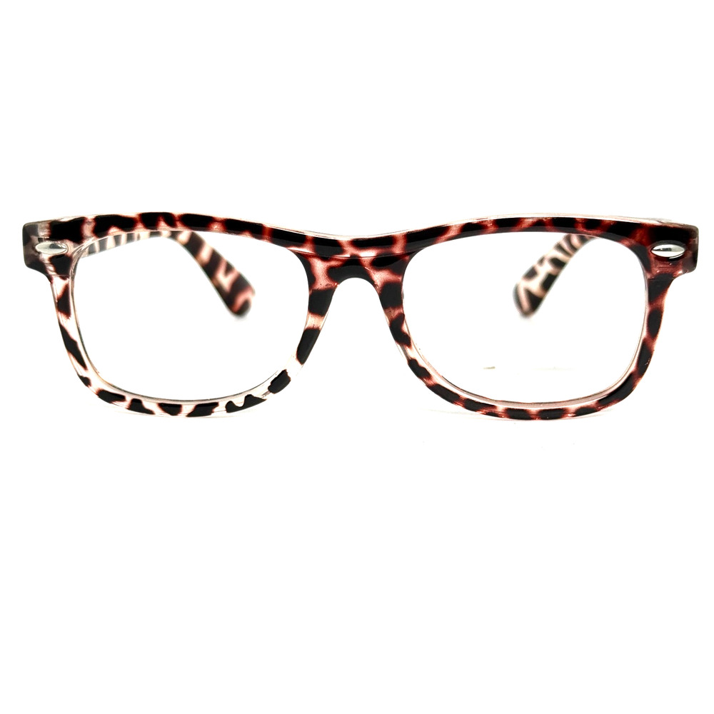 Zenni Eyeglasses Frames Cheetah Print Full rim Black H19694